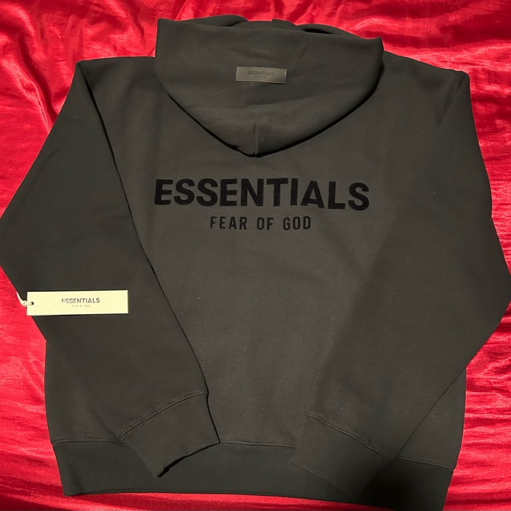 Essentials Black Hoodie Sweater